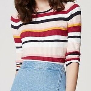 Ann Taylor LOFT striped‎ ribbed sweater NWT XXL